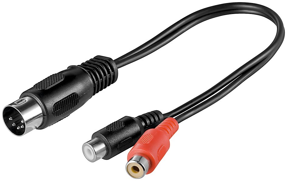 50002  Adaptador Din5 M a 2xRCA H 0,20cm