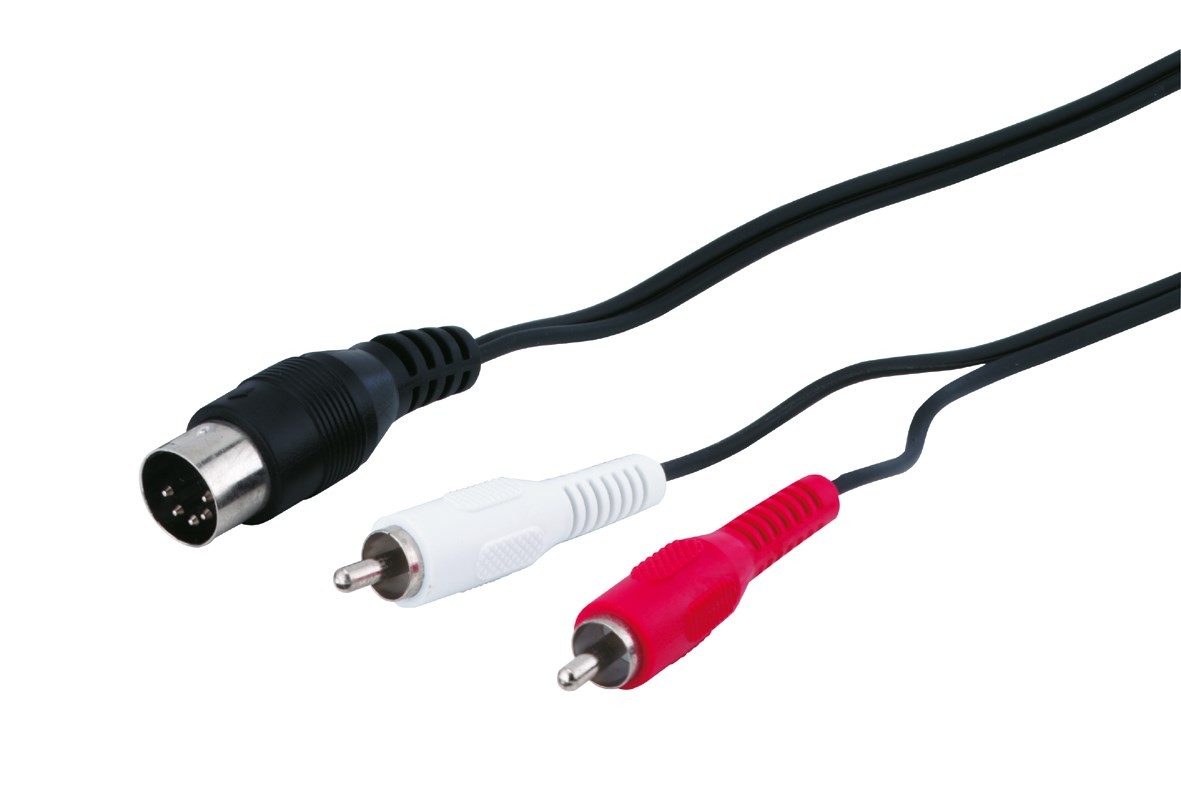 50014  Cable Adaptador DIN5 M a 2xRCA M 1,50m GOOBAY