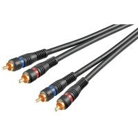 50032  Cable  1,5m  2xRCA M 2xRCA M HQ OFC Goobay (OFC (99,9% oxygen-free copper) Goobay Bulk