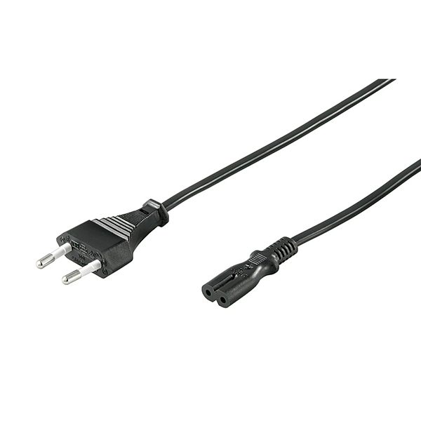 50084  Cable Alimentacion CEE-7/16 a C7 1,50m Negro (tipo 8)