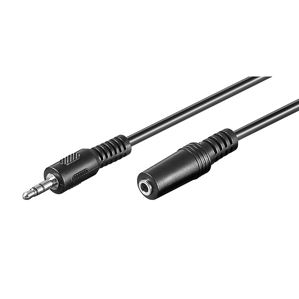 50090  Cable de  5,00 metros Audio Stereo MiniJack 3.5 Macho/Hembra Goobay Bulk