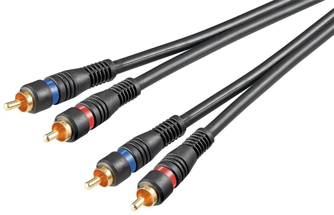 50120  Cable  5,0m  2xRCA M 2xRCA M HQ OFC Goobay (OFC (99,9% oxygen-free copper) Goobay Bulk