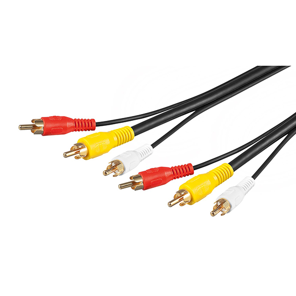 50139  Cable  1,5m 3xRCA Macho a 3xRCA Macho con RG59 Video