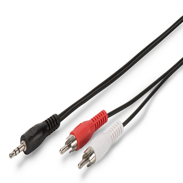 50195  Cable  5m 3.5mm M (3-pin, ST) a 2xRCA M