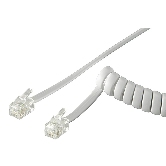 50246  Cable Telefono-Auricular RIZO 4/4 RJ10 2 m Blanco