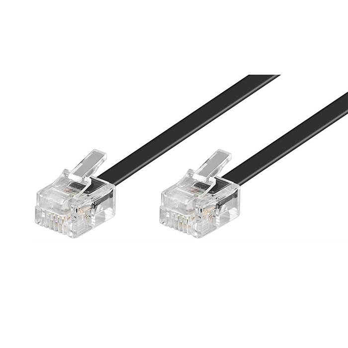 50317  Cable Telefonico  RJ11 6P4C Negro  3 m