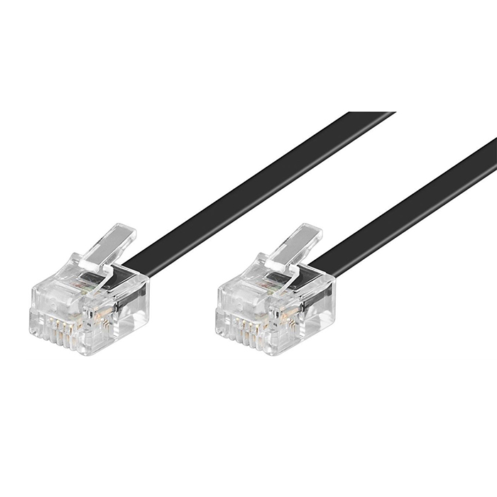 50319  Cable Telefonico  RJ11 6P4C Negro 10 m