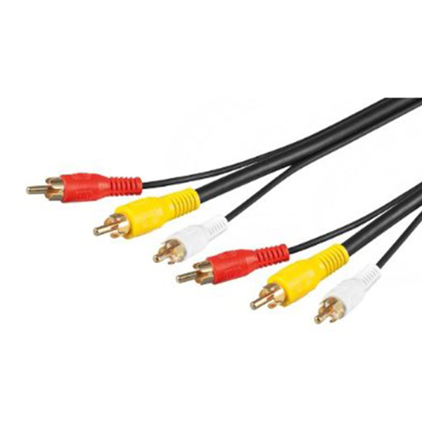 50342  Cable 15m 3xRCA Macho a 3xRCA Macho con RG59 Video