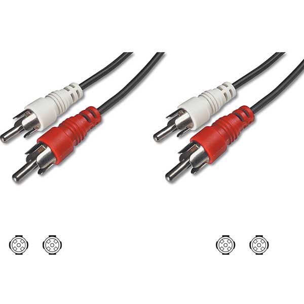 50405  Cable  1,5m  2xRCA M 2xRCA M Doble Blindaje