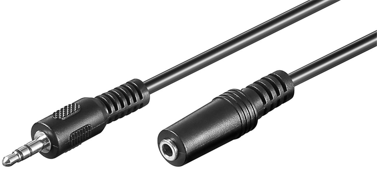 50432  Cable de  3,00 metros Audio Stereo MiniJack 3.5 Macho/Hembra Goobay Bulk