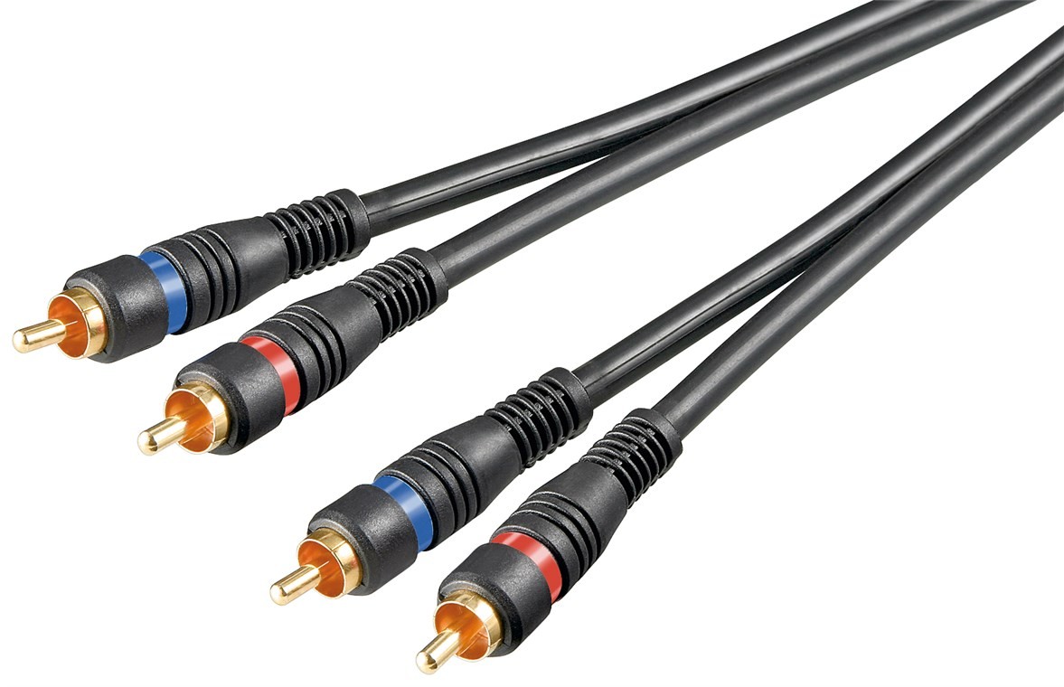 50433  Cable  0,20m  2xRCA M 2xRCA M HQ OFC Goobay (OFC (99,9% oxygen-free copper) Gobay Bulk