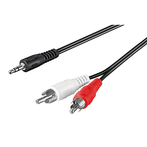 50440  Cable  0,5m 3.5mm M (3-pin, ST) a 2xRCA M
