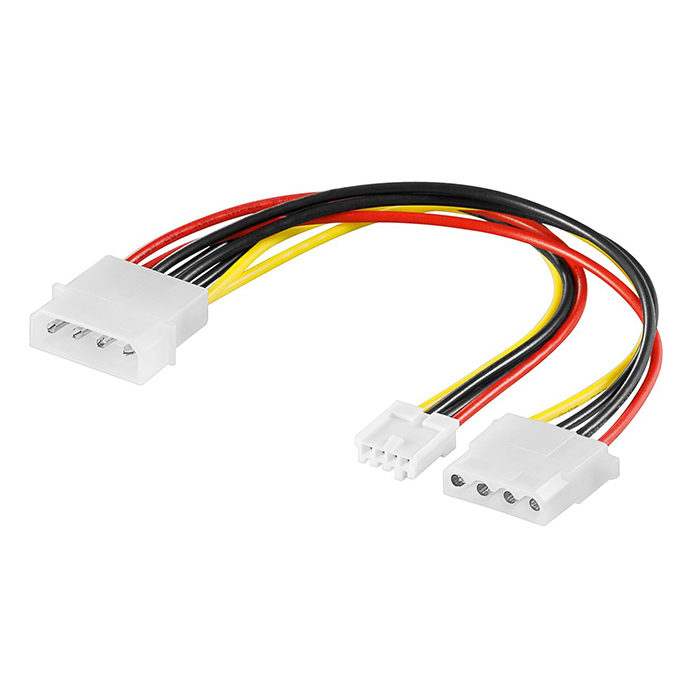 50686  Cable Interno PC;  2xHDD/5.25 M H 4-pin a 1xHDD/3.5 H 4-pin