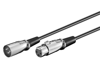 50705  Cable audio microfono XLR 3-pin macho a hembra de 2m