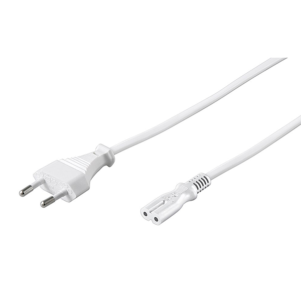 51326  Cable Alimentacion CEE-7/16 a C7 1,50m Blanco (tipo 8)