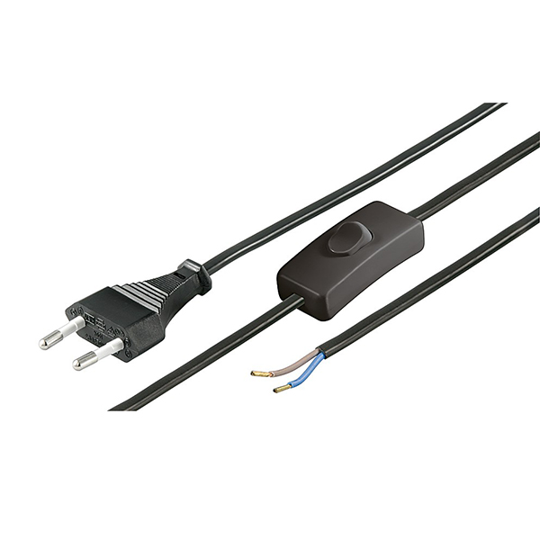 51350  Cable Alimentacion CEE-7/16, Int. a E. Pelado 1.50m Negro