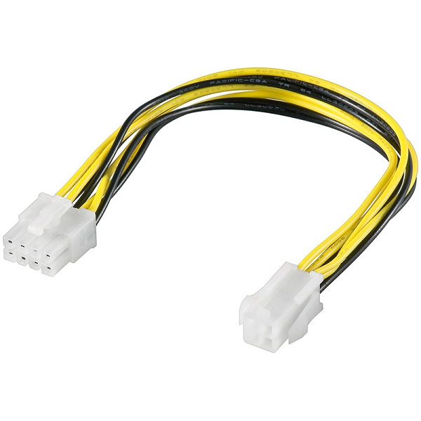 51358  Cable Interno PC;  Extension 8-pin M a 4-pin H P4 0,20m