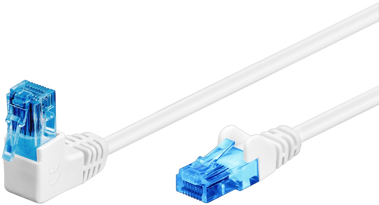 51539  Latiguillo CAT 6A, U/UTP,  5.00 m, Gris, CCA-PVC 1 x Conector 90º