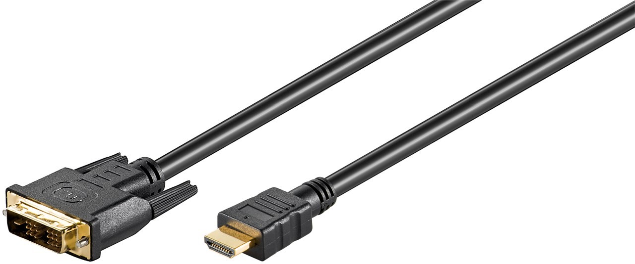 51582  Cable HDMI-A a DVI-D (18+1)  5 m (BIDIRECCIONAL) Goobay