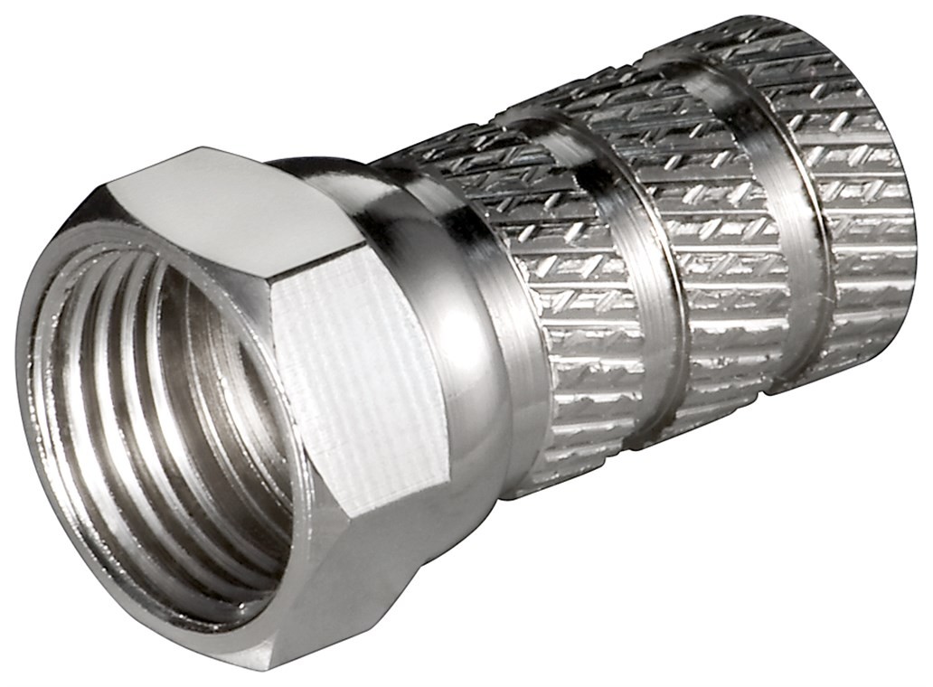 51861  Conector F de rosca de 5,2 mm. Adaptador de rosca fabricado en Cobre con contactos de n&iacute;quel.