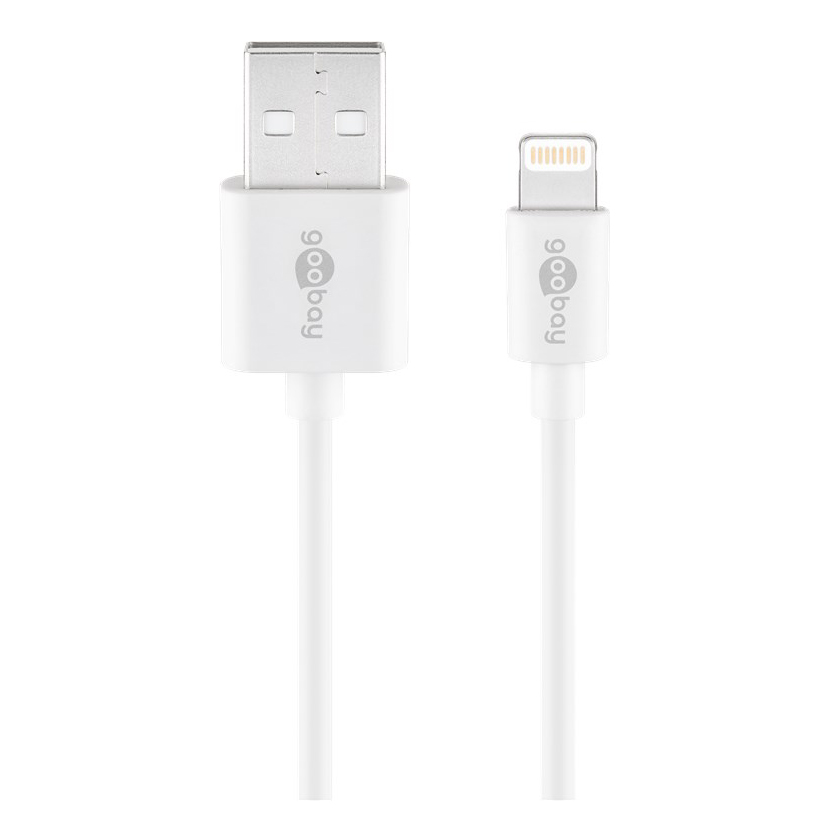54600  Cable de carga datos USB AM a Apple Lightning  1,00m MFi cable for Apple iPhone/iPad, white