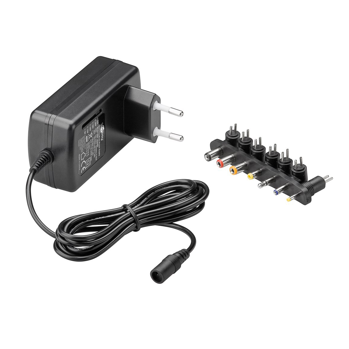 54799  Alimentador Universal 9-24V 24W 1,5A  7 Conectores DC Goobay