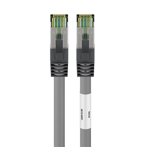 55141  Latiguillo CAT 8.1, S/FTP (PiMF), 10 m, Gris, LSZH logilink