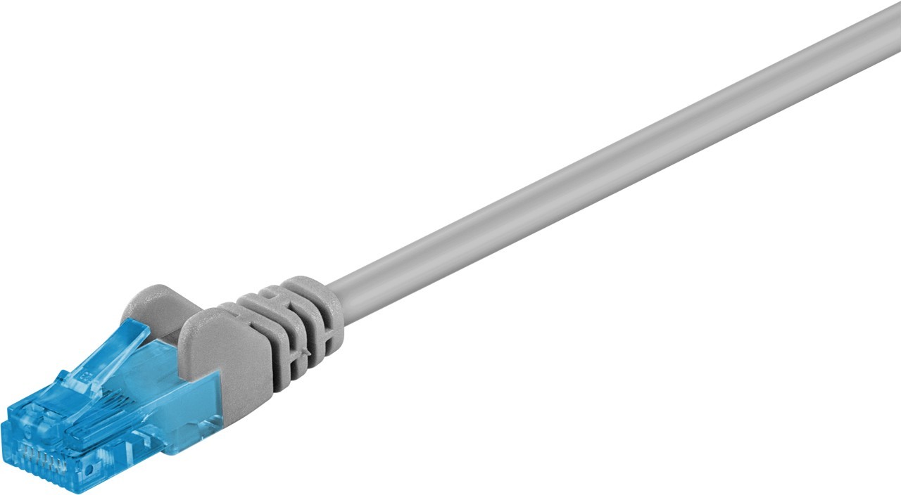 55423  Latiguillo CAT 6A, U/UTP,  5.00 m, Gris, LSZH Goobay