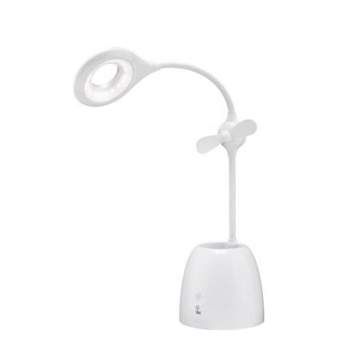 55495  Lampara de escritorio LED con Ventilador y Lapicero  Goobay  **Ultima Unidad****