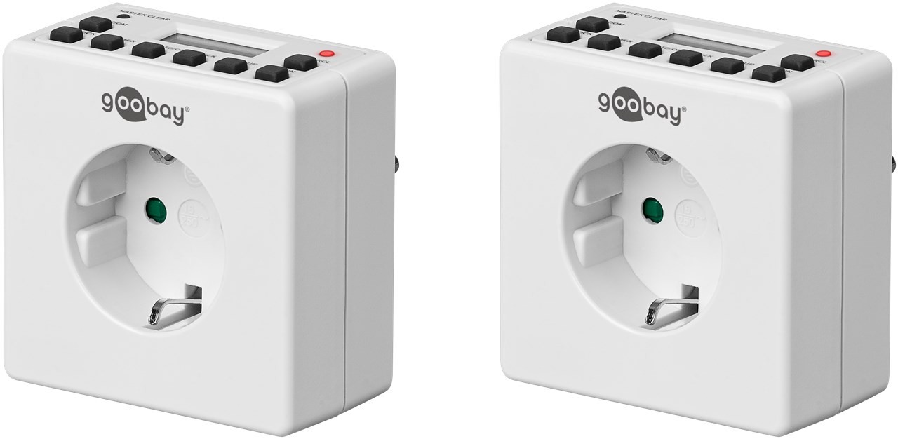 55541  Programador electrico Cuadrado Digital goobay 2 unidades