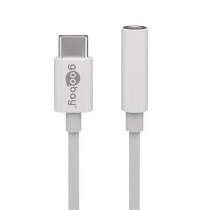 55646  Cable de Audio - USB-C Macho a 3,5 mm Hembra  Blanco