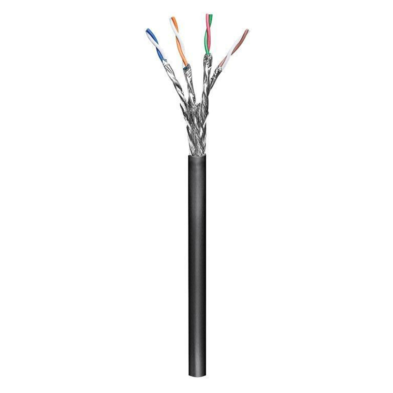 57197  Bobina CAT 6 S-FTP  100m  EXTERIOR Negro,  AWG23, CCA Rigi