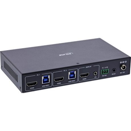 57885C  Conmutador KVM  2 Puertos HDMI 8K/60Hz USB 3.2 Hub Sobremesa InLine