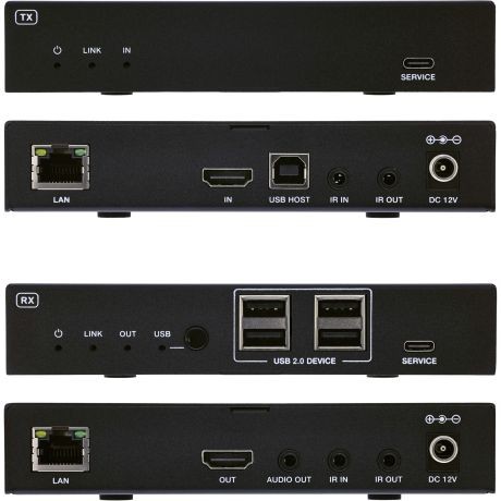57886G  KVM Extender Sobre IP, HDMI, 4K60Hz, 4 USB 2.0,100m, Set InLine