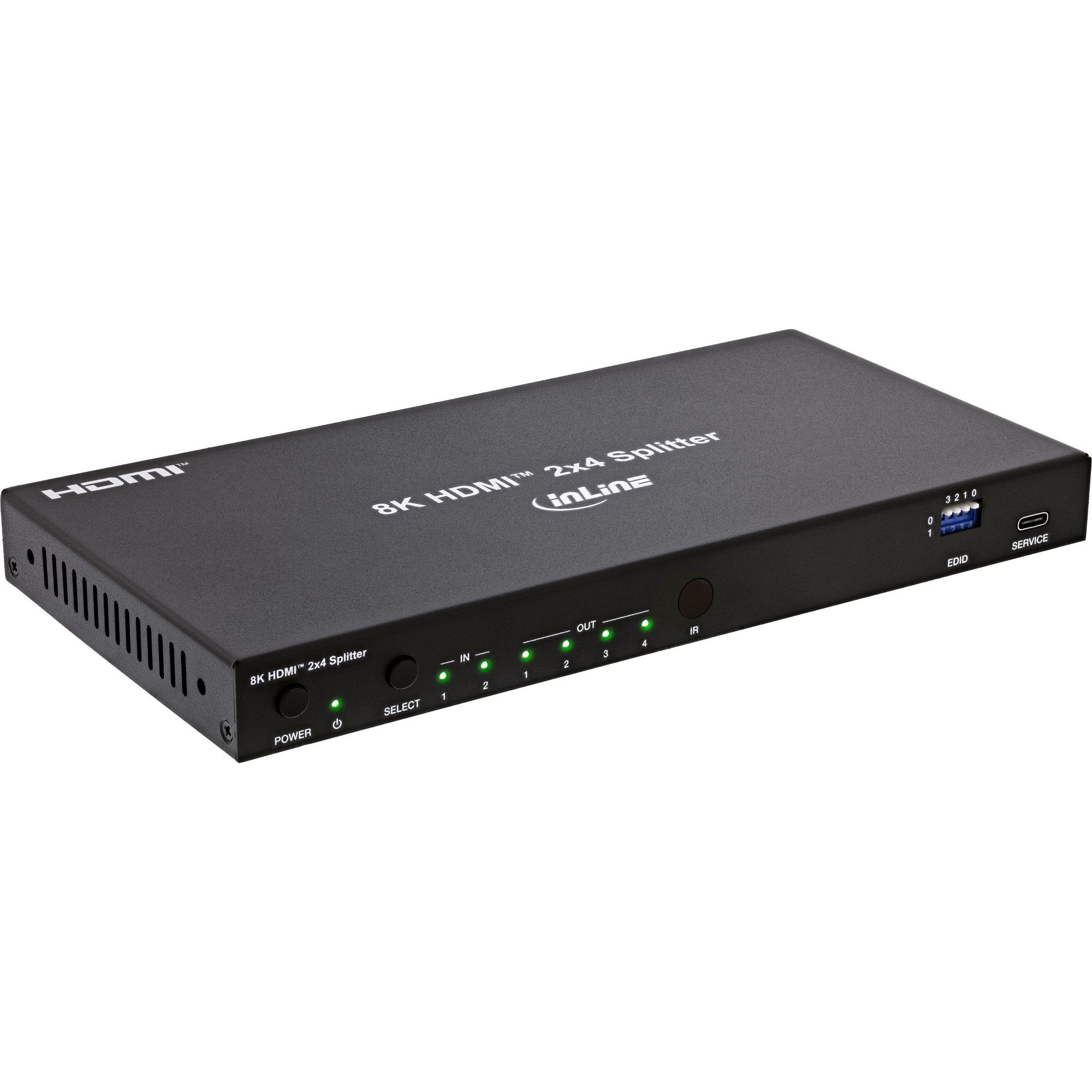 57887D  Splitter HDMI  2x4 Puertos 8K 60Hz Inline   2x4, HDMI 8K/60Hz (4K120Hz)