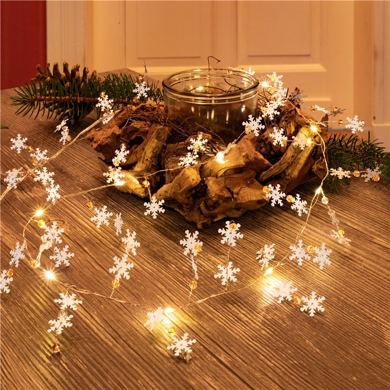 Kingko® luces LED de Navidad creativas de franela luces colgante de Navidad fiesta de día festivo decoración del hogar funciona con pilas 