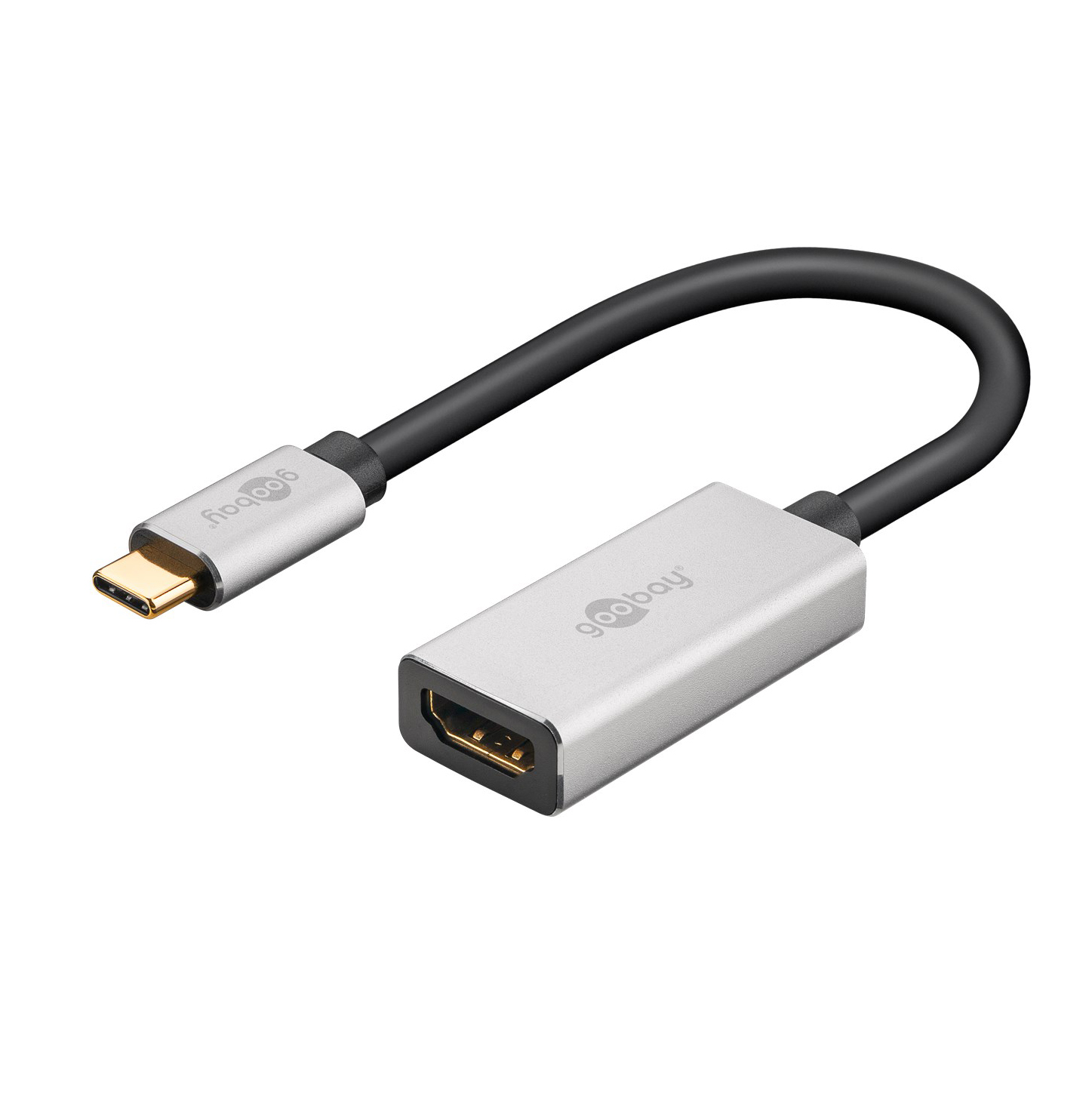 60194  Adaptador USB C Macho a HDMI Hembra   0.15m 4K/120 Hz 8K/30 Hz  48 Gbit/s  Plata  Bulk