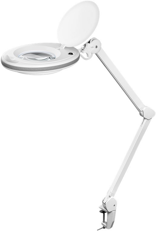60360  Lámpara de aumento LED con abrazadera  8W 
650lm, lente de cristal de 127 mm, aumento de 1,75x, 3 dioptrías