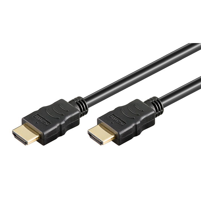 60611  Cable HDMI A-A  2 metros Negro 4K 30 Hz (2160p) 10,2 Gbit/s Series 1.4  Bulk **