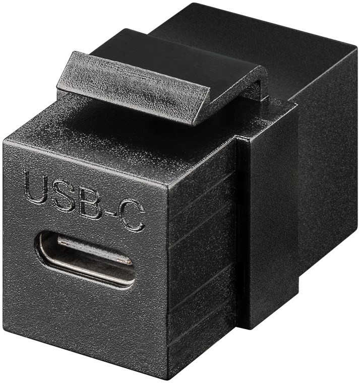 61261  Adaptador Keystone USB 3.2 Gen 2 (10 Gbit/s),USB-C?-Hembra > USB-C?-Hembra Negro