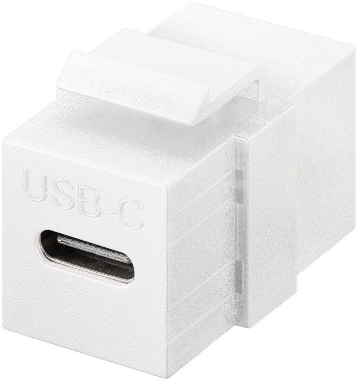 61262  Adaptador Keystone USB 3.2 Gen 2 (10 Gbit/s),USB-C?-Hembra > USB-C?-Hembra Blanco