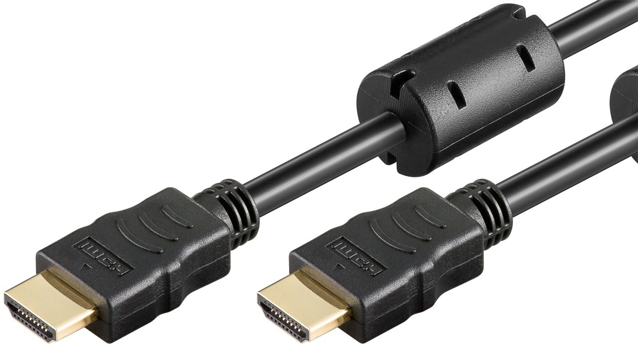 61299  Cable HDMI A-A  1 metros Negro Ferritas 4K 60Hz 18 Gbit/s Cable CON FERIITAS  V.2.0