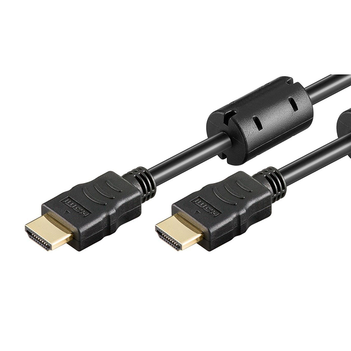 61305  Cable HDMI A-A 15 metros Negro 4K 60Hz 18 Gbit/s Cable CON FERIITAS  V.2.0