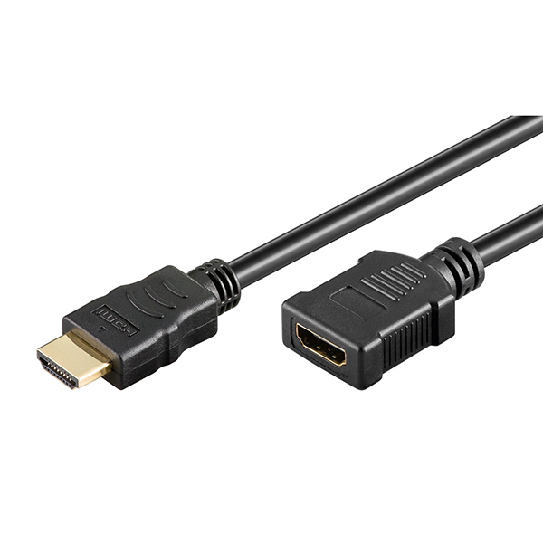 61308  Cable Extension 1,50m HDMI A macho > HDMI A hembra Negro 4K/60Hz Version 2.0