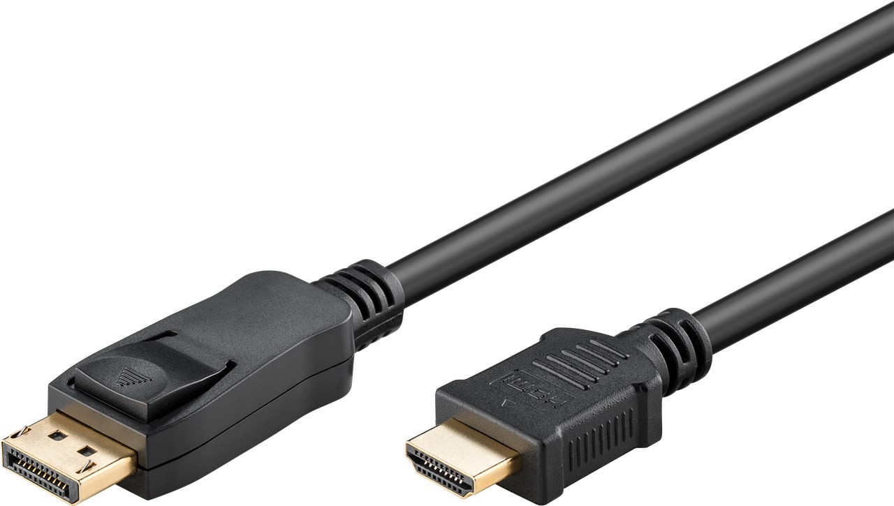 64836  Cable  2m Negro DisplayPort 1.2 Macho a HDMI 1.4 Macho Goobay
