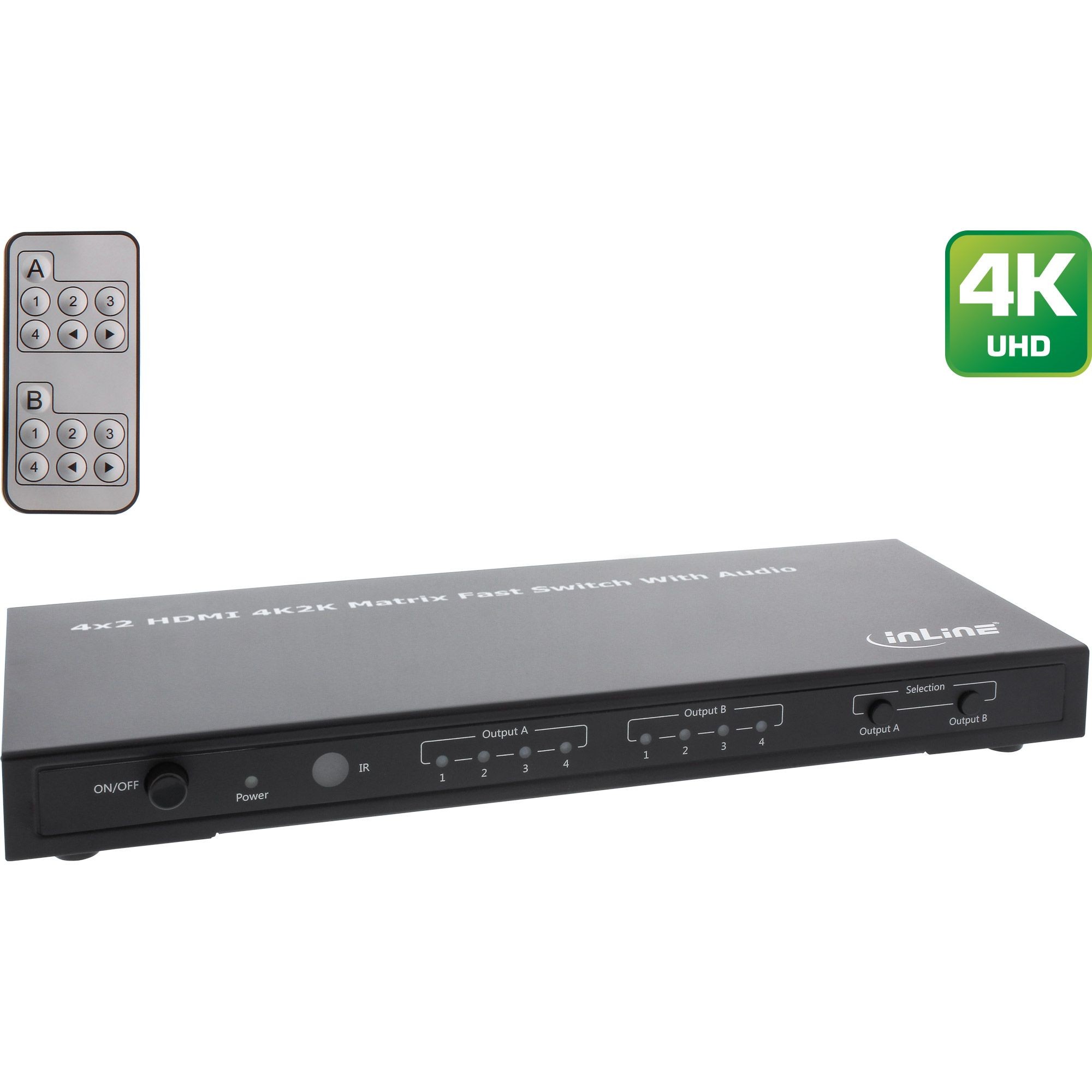 65011K  Matrix Switch HDMI  4x2 HDMI Matrix Switch, 4K/30Hz
