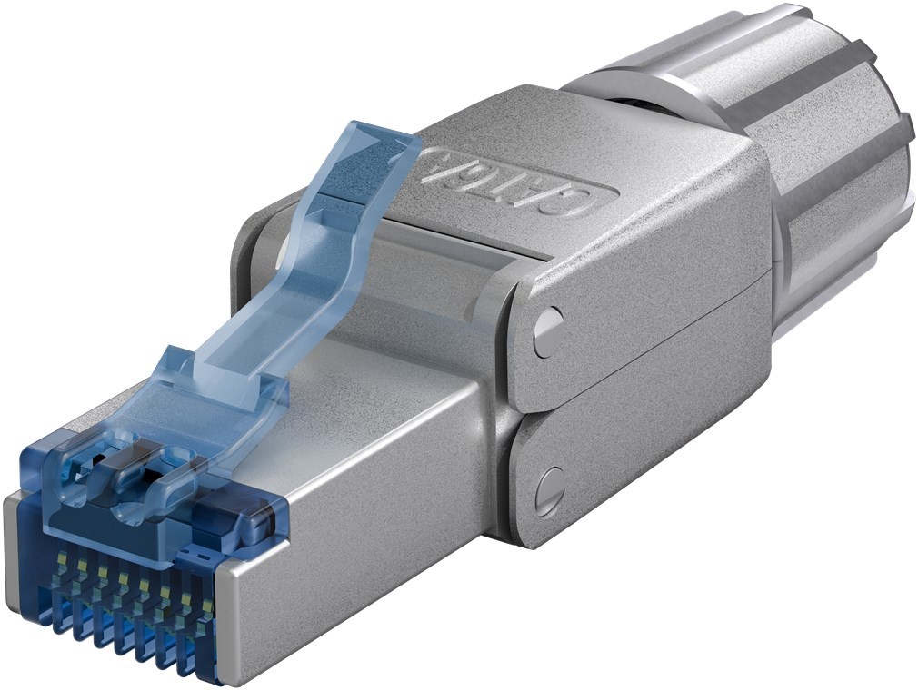 65939  Conector de campo RJ45 Cat.6A, STP, AWG 22-26, PESTAÑA AZUL GOOBAY