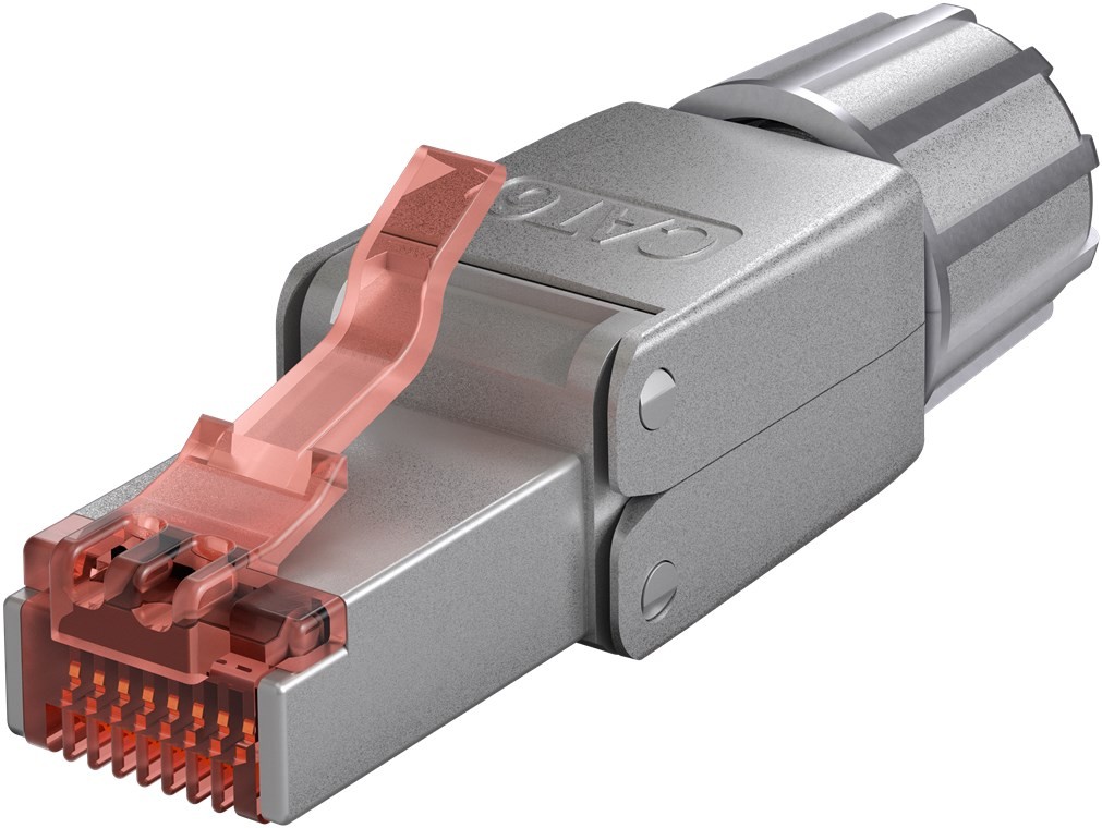 65940  Conector de campo RJ45 Cat.6, STP, AWG 22-26, PESTAÑA ROJA GOOBAY