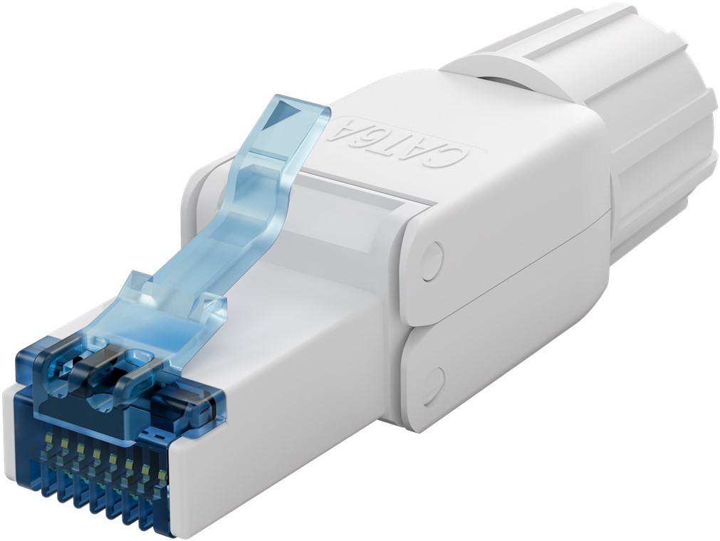 65941  Conector de campo RJ45 Cat.6A, STP, AWG 22-24, PESTAÑA AZUL GOOBAY
