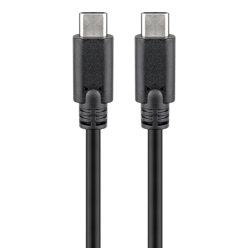 66507  Cable de  1,50m USB 3.2 Gen1 5Gbps PD60W USB-C Macho a USB-C Macho Negro Video, Datos y Carga **Ultimas unidades ****